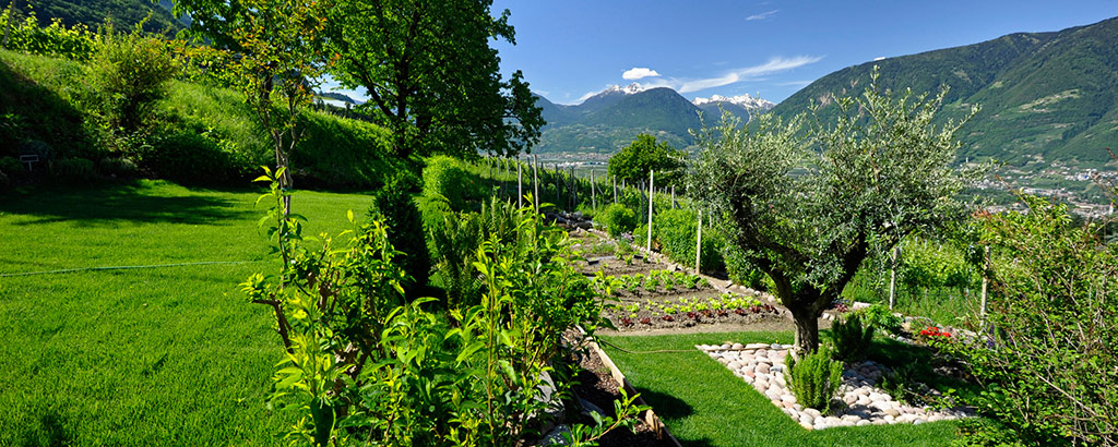 Giardino mediterraneo al Felderer Hof di Merano